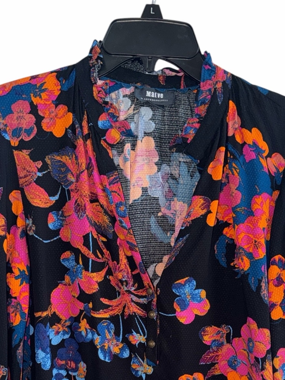 Anthropologie Maeve Colette Floral Peasant Blouse Size XS - Picture 6 of 13